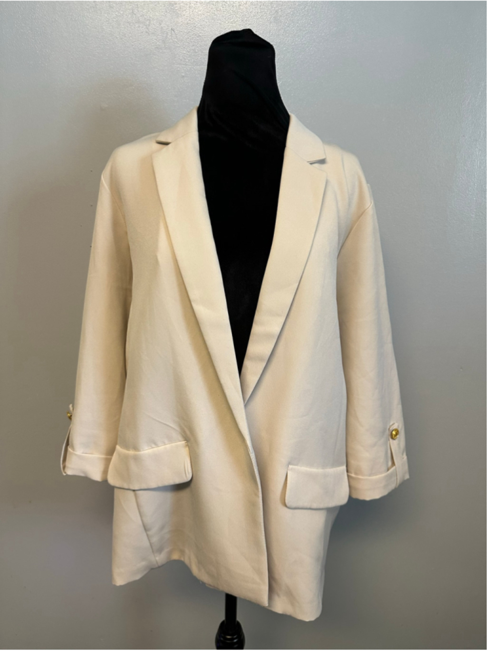 Soho Apparel Ltd. Beige Blazer Women’s Size Large Elegant Old Money Office